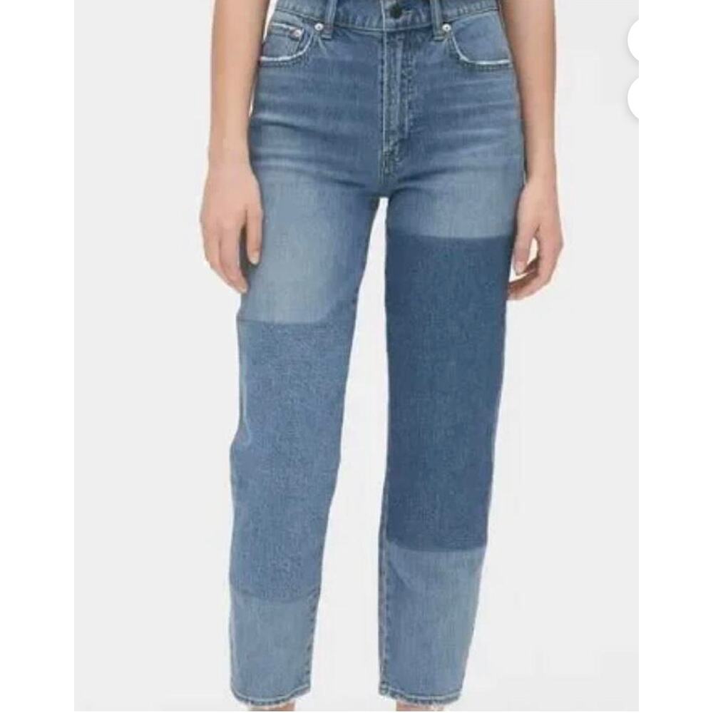 Gap, Patchwork Straight Jeans - image 1